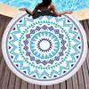 Toalha de Praia Redonda Estampada Transfronteiriça Xale Tapete de Almoço Tapete de Yoga Árvore Estampada Digitalmente em 3D Toalha de Banho Geométrica