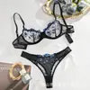 Lencería sexy bordada estilo francés, lencería erótica multicolor, conjunto de deseo puro, lencería de talla grande