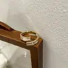 Anillo Versátil de Personalidad Dulce y Fresca Estilo Coreano Forma de C para Mujer, Anillo Abierto con Textura de Gota de Agua Moda Retro, Anillo para Dedo Índice Hip-Hop
