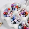 Cuentas Octogonales de Color Crema Soñador con Gradiente, Cuentas Irregulares, Cuentas Redondas, Cuentas Sueltas para Pulseras y Collares Hechos a Mano DIY, Accesorios de Joyería