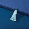 Hilo de Algodón Teñido a Mano con Gradiente de Cielo Estrellado, Corto y Grueso, Borla, Colgante Tejido a Mano, Accesorio, Piezas para Manualidades, Venta al por Mayor
