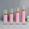 Botella de Mousse Rosa 100ml120ml150ml Limpiador Facial Desinfectante de Manos Botella Espumosa Botellas Portátiles PET