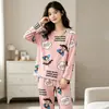 Pijamas Dulces al por Mayor de Fábrica para Mujer, Ropa de Casa de Manga Larga para Primavera, Otoño y Verano, Estilo Delgado, Habitación con Aire Acondicionado, Trajes Estilo Chica Estudiante