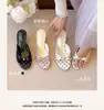 Sandalias de Tacón Alto con Lunares y Lazo Estilo Coreano para Mujer, Nuevo Modelo Verano 2026, Sandalias de Tacón de Aguja Abiertas