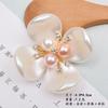 Versão coreana de imitação de Pérola Shell Flor coração DIY acessórios de liga flor para segurar da noiva acessórios de cabelo sapatos roupa material de bolsa