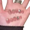 QianfanGirl Olhar Levemente Bêbado Zircônia Estelar Gradiente Olho de Gato Unhas Usáveis Pura Feitas à Mão Adesivos de Arte para Unhas Falsas Venda por Atacado