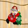 Suministros de decoración navideña ancianos bailando con campana pequeño colgante árbol de Navidad copo de nieve accesorios tela pequeños adornos