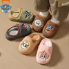 Pantuflas de algodón para niños Paw Patrol para el calor interior en invierno, pantuflas de algodón cálidas antideslizantes para otoño e invierno para niñas y niños