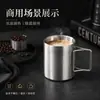 Copo Dobrável de Aço Inoxidável 304 Camada Dupla Isolado Comercial Portátil para Catering, Hotéis, Restaurantes de Hot Pot, 200Ml300M