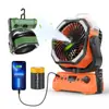 Novo Ventilador de Camping ao Ar Livre com Spray Transfronteiriço Recarregável de Grande Capacidade Super Longa Vida Útil da Bateria Ventilador Portátil com Luz LED