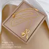 [Acero titanio] Bell Orchid - Collar de diamantes elegante, ligero y lujoso, a la moda, para mujer, cadena de clavícula combinable, cadena de acero titanio.