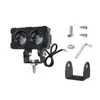 Foco led para motocicleta de doble lente transfronterizo luz de trabajo externa impermeable luz fuerte faro modificado para coche eléctrico