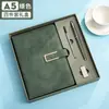 Caderno A5 com logotipo personalizado, design de fecho simples, alta qualidade, papel grosso, agenda executiva, conjunto de presente e bloco de notas