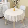 Mantel Redondo Pequeño Sin Lavar con Borde tipo Encaje, Mantel Redondo para Mesa de Comedor, Mantel para Mesa de Centro Redonda, Venta al por Mayor de Cadena de Suministro de Fábrica