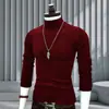 Camiseta Térmica de Manga Larga para Hombre con Cuello Alto 2026 Otoño e Invierno Nueva Doble Cara Versátil Ajustada