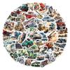 63 piezas de pegatinas para vehículos, avión, coche, tanque, pegatinas para estudiantes, cuenta manual, carcasa de teléfono móvil, cuenta manual DIY, pegatinas pequeñas
