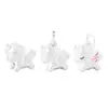 Colgante de Unicornio de Plata Pura S999 Colgante de Pegaso Pequeño Liso de Plata Dura 3D Colgante para Pulsera de Cuerda Hecha a Mano DIY