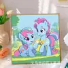 Pintura de Diamantes para Niños Kuromi Hecho a Mano DIY Pintura de Pegatinas de Diamantes Sanrio Pintura de Diamantes con Diamantes Completos 5D Tamaño Pequeño