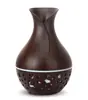 Vaso de Madeira com Textura Umidificador USB Plug-in Direto Luz Colorida de Ambiente Pulverizador Textura de Madeira Rachada Umidificador Portátil