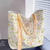 Bolsa de Tote Gato Flor de Azahar de Verano, Moderna y Versátil, Bolsa de Lona para Estudiantes para Clase, Bolsa de Hombro Único con Parte Superior Abierta para el Viaje Diario