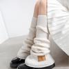 Meias de Tricô, Meias Felpudas, Meias Versáteis de Cano Médio para Outono e Inverno, Botas de Neve de Inverno, Calças de Tubarão, Polainas Quentes
