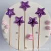 Cartão de bolo de 5 peças PU brilhante estrela de cinco pontas Coroa amor Mickey decoração de sobremesa mesa assando decoração de bolo