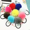 Anillo para el pelo de bola de pelo de imitación de conejo multicolor coreano al por mayor explosiones de Taobao fábrica directa de tocados accesorios para el cabello cuerda para tocado
