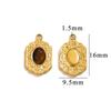 Diy acessórios pingente de pedra natural 18k banhado a vácuo titânio aço colar brincos semi-acabados acessórios fabricantes atacado