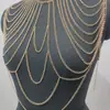 Skl000196 Ropa de Mujer sin Tirantes sin Tirantes con Cadena Dorada de Hombro con Borla Multicapa Cadena de Hombro