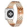 Correa de Apple con patrón de escamas de pez de metal compatible con Apple iWatch 1-8.
