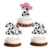 Tarjeta para pastel con tema de vaquero vaca, bebé de un año, dos años, decoración para pastel de fiesta de cumpleaños, adorno para insertar