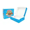 Caixa de Papel Personalizada para Embalagem de Donuts, Caixa para Produtos Assados, Caixa para Embalagem de Sobremesas, Caixa Colorida de Cartão Branco de Grau Alimentício