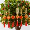 Linterna de Bendiciones del Festival de Primavera de Año Nuevo Adornos Colgantes de Bonsái Adornos Colgantes con Borla Roja Árbol de Nochevieja Planta en Maceta Adornos Colgantes Decorativos Venta al por Mayor