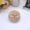Pingente de pelúcia, chaveiro de óculos fofo, pingente para bolsa, chaveiro, pingente pequeno, acessório de decoração para mochila e bolsa de celular de meninas