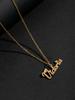 Colar com Nome em Inglês de Aço Inoxidável 18K Cross-Border Light Luxury Europeu e Americano para Mulheres e Casais, Corrente de Clavícula Versátil de Nicho, Atacado da Shein