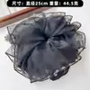 Elegante Accesorio para el Cabello Estilo Hepburn con Malla y Perlas para Coletas Bajas