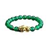 Pulsera de Calcedonia Verde Imperial Aiyu Pulsera de Ágata Pixiu Joyería de Cristal Venta al por Mayor y Entrega S2102604
