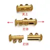 Suministro en Stock de Broches de Presión de Acero Inoxidable, Conectores para Joyería de Collares y Pulseras DIY con Recubrimiento de Oro por Electrodeposición al Vacío