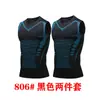Ropa de Fitness para Hombre Ropa de Secado Rápido Sin Mangas Ajustada Hombro Ancho Ropa para Correr Baloncesto Entrenamiento Conjunto de Tres Piezas Chaqueta Chaleco Chaleco