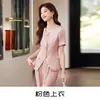 Moda Elegante de Verão Fino Alto Padrão Terno terno Roupas de Trabalho Femininas Profissional de Beleza Roupa de Negócios Terno Feminino