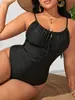 Aliexpress Moda Praia Sexy Cor Sólida Tamanho Grande Maiô Peça Única Amazon Transfronteiriço Europeu e Americano Comércio Exterior Tankini