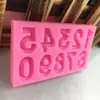 Molde de silicona para manualidades, tamaño mediano 10, para doblar a mano, para pasteles, dulces, decoración, huevos, 0-9