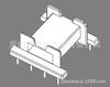 Fabricante de esqueleto EFD20, YC-EFD-2001, esqueleto de transformador 4+4p, esqueleto de bobina de inductancia