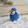 Fieltro de Lana Perforado con Aguja Estilo Nórdico Oveja Pequeña Linda y Colorida Decoración para Escritorio del Hogar Adornos Decoraciones Navideñas