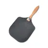 Espátula de pizza do fabricante, espátula de alumínio com efeito Teflon, cabo de madeira dobrável conjunto de espátula de transferência para assar pizza de 12 polegadas