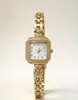 Pulsera para Mujer con Reloj de Pulsera de Cuarzo, Cuadrada, Artística, Retro, Pequeña, Exquisita, Lujo Ligero, Nicho, con Estilo, Temperamento