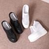 Zapatos Deportivos Casuales Negros para Mujer de Cuero Genuino de Primavera, con Cuña y Tacones Altos, que Aumentan la Altura 14cm