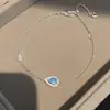 Collar Colgante de Zirconia Azul Forma de Gota de Agua para Verano Fresco, Cadena de Clavícula de Lujo Ligero Estilo Nicho, Estilo Minimalista con un Toque de Sofisticación
