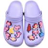 Lindos Dibujos Animados Animales Salamandra Rosa Zuecos Accesorios DIY Accesorios Decorativos Hebilla de Zapato Hebilla Flor de Zapato de PVC En Stock