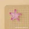 Cor degradê, glitter fino, enfeites de resina em formato de concha, presilhas de cabelo de estrela do mar com tema oceânico, acessórios para joias DIY, grampos de cabelo, cauda de peixe